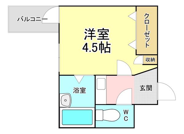 まつやビル(1K/5階)の間取り写真