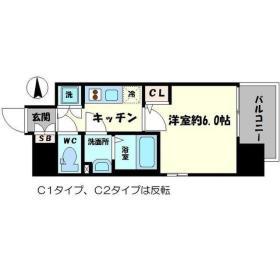 エスリード心斎橋イースト(1K/12階)の間取り写真