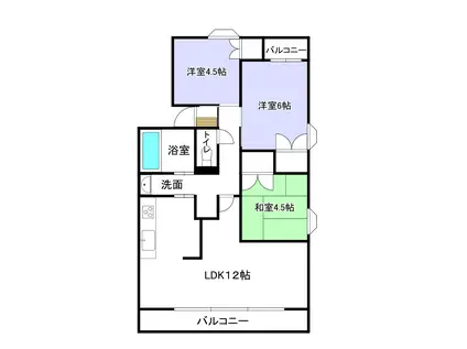 藤本エステイツ(3LDK/3階)の間取り写真