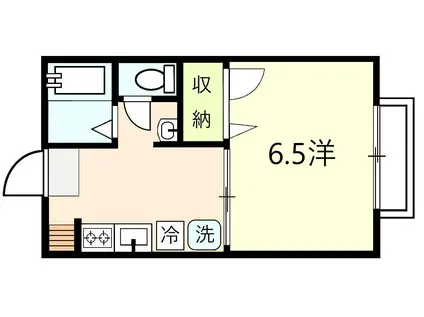 シャルマンM(1K/1階)の間取り写真