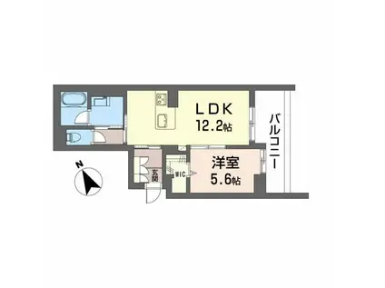 HIGHNESS本郷町(1LDK/3階)の間取り写真