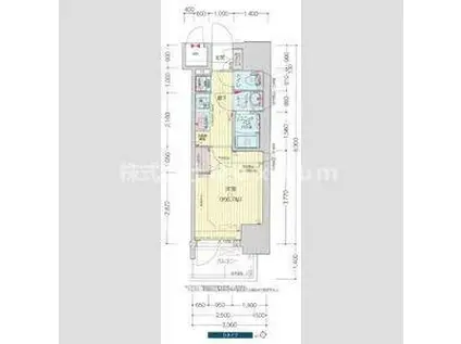 プレサンス新栄アーバンフロー(1K/12階)の間取り写真