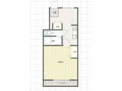 ジュネス伊伝居II(1K/3階)の間取り写真