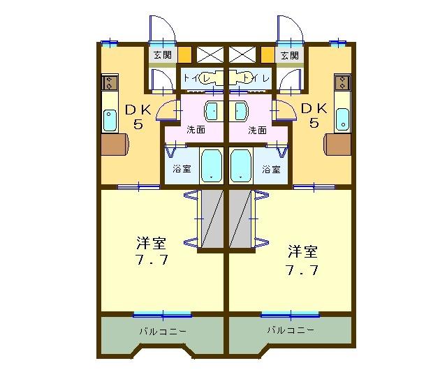TOKURAGARDENHILLS(1DK/1階)の間取り写真