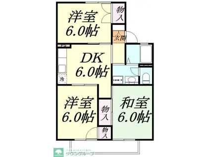 センチュリーハイツ(3DK/2階)の間取り写真