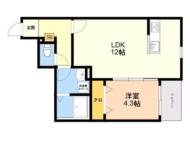 日の出パラシオ(1LDK/2階)の間取り写真