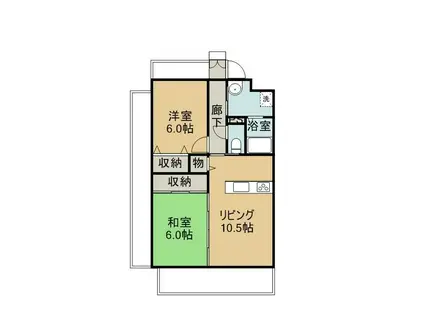 リブェールM(2LDK/2階)の間取り写真