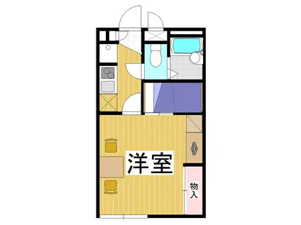 レオパレスTWINY(1K/2階)の間取り写真