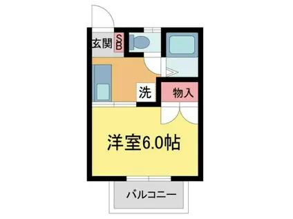 鶴居荘A棟(1K/2階)の間取り写真