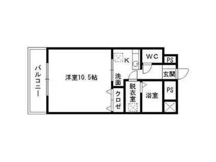 TOMITAビル(1K/3階)の間取り写真