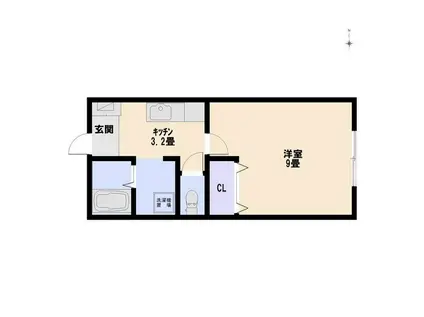 ガーデンハイツ(1K/2階)の間取り写真