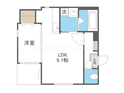 ハーモニーテラス伝法V(1LDK/3階)の間取り写真