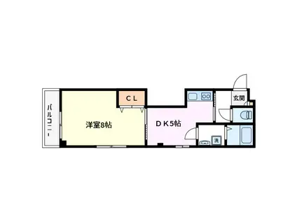 パレスホリケ2(1DK/3階)の間取り写真