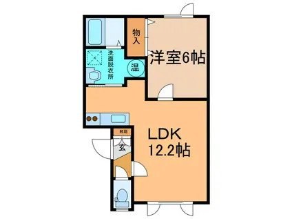 AVANTIME(1LDK/1階)の間取り写真