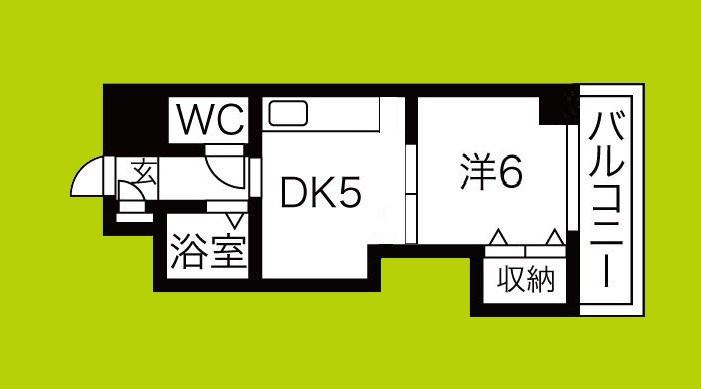 ロイヤルハイツ菅原(1DK/2階)の間取り写真