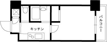スカイコート浜松町(1K/6階)の間取り写真
