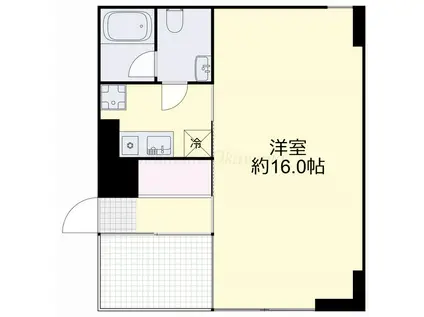 ガラクシア・トーレ(1K/3階)の間取り写真