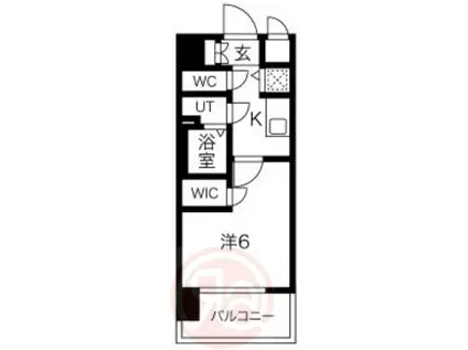 エステージ難波ウエスト(1K/3階)の間取り写真