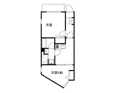 ティーマンション19(2DK/3階)の間取り写真