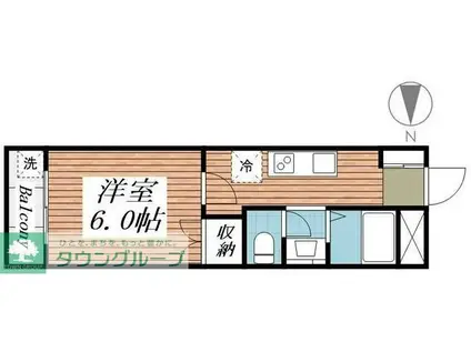 SKハイツ(1K/2階)の間取り写真