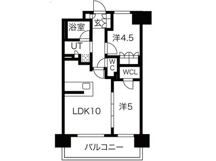 SK RESIDENCES(2LDK/3階)の間取り写真