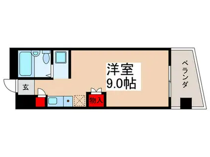 フラットMK(ワンルーム/5階)の間取り写真