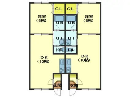 ピュアパレス栄町(1LDK/5階)の間取り写真