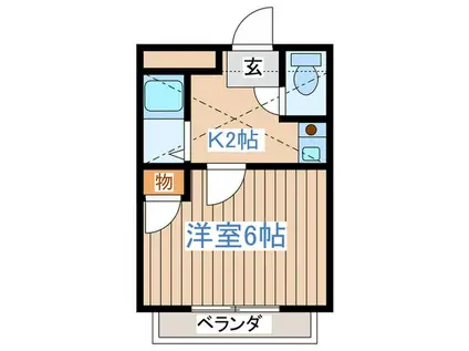 パークハウス中野栄(1K/1階)の間取り写真