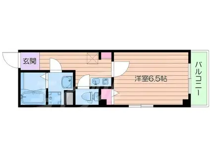 プラディオ成育(1K/3階)の間取り写真