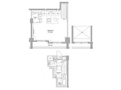ザ・パークハビオ神泉(ワンルーム/5階)の間取り写真