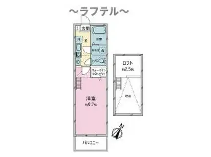 フォレール(1K/3階)の間取り写真