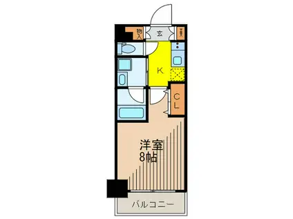 XEBEC両国(1K/5階)の間取り写真