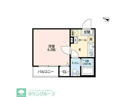 エクセラン北松戸(1K/3階)の間取り写真