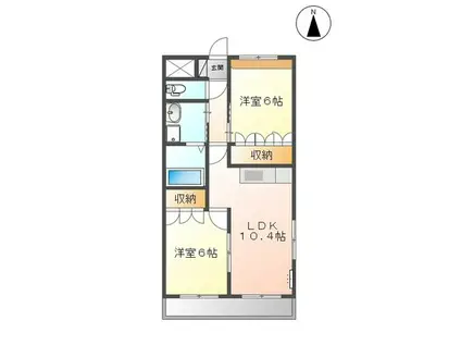 サンフォレスト星崎II(2LDK/1階)の間取り写真