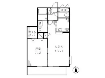 アネシスヴィラ(1LDK/2階)の間取り写真