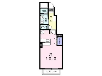 ラフィーネ(ワンルーム/1階)の間取り写真