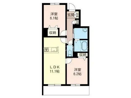 GRAND FOREST 29(2LDK/1階)の間取り写真