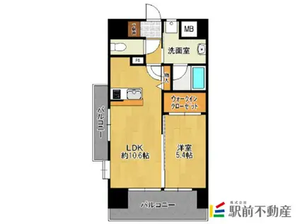 フェリス久留米シティ(1LDK/11階)の間取り写真
