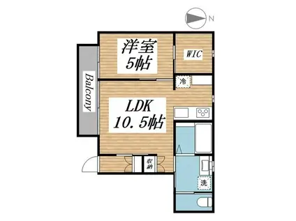 CASA・ACERO-カーサアチェロ-(1LDK/1階)の間取り写真