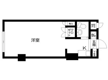 日神パレス江古田(ワンルーム/1階)の間取り写真