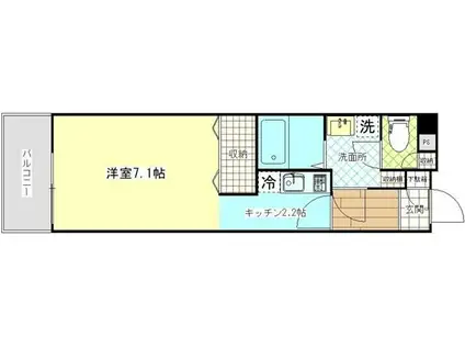 モデラート追浜(1K/1階)の間取り写真