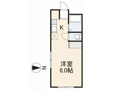 アバンダン栗林(1K/3階)の間取り写真