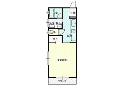 コーポニュースター(1K/1階)の間取り写真