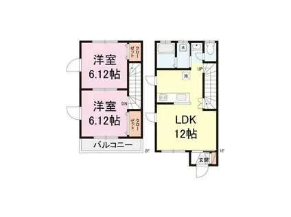 メゾンHANAE(2LDK/1階)の間取り写真