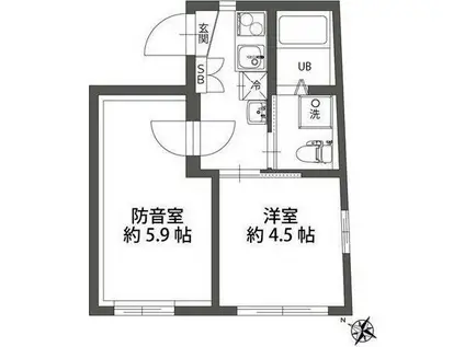 BENOHASUNE(2K/3階)の間取り写真