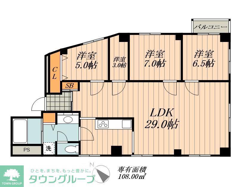 ハイウッド栄(4LDK/7階)の間取り写真