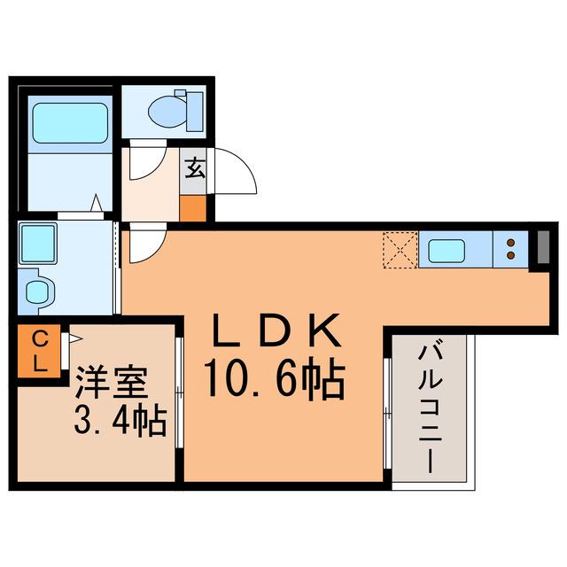 JACK ONOI(1LDK/1階)の間取り写真