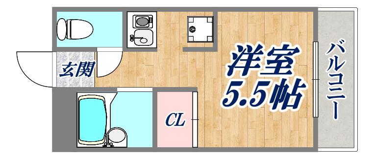 ダイドーメゾン西宮北口13(ワンルーム/1階)の間取り写真