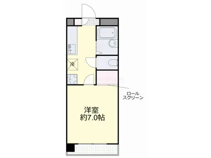 コスモクイーン矢坂I(1K/3階)の間取り写真