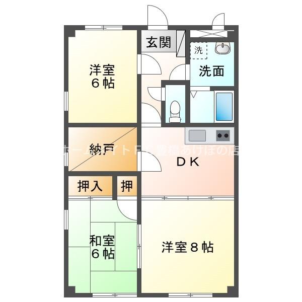 フィオーレ大山I(3DK/3階)の間取り写真